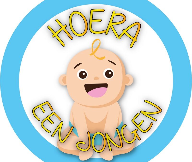 Feestbord Hoera een jongen