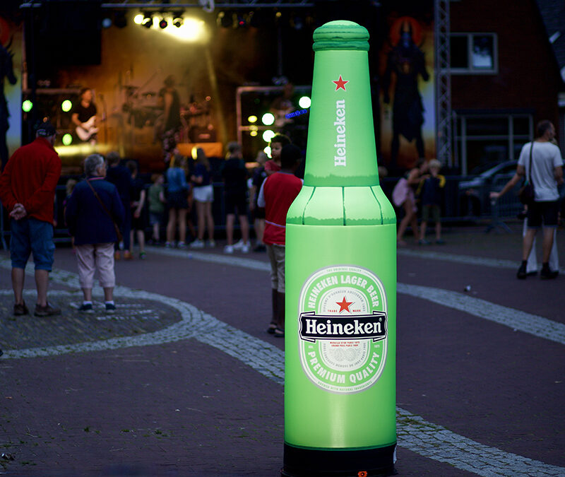 Heineken fles (lichtpilaar) 2.5m