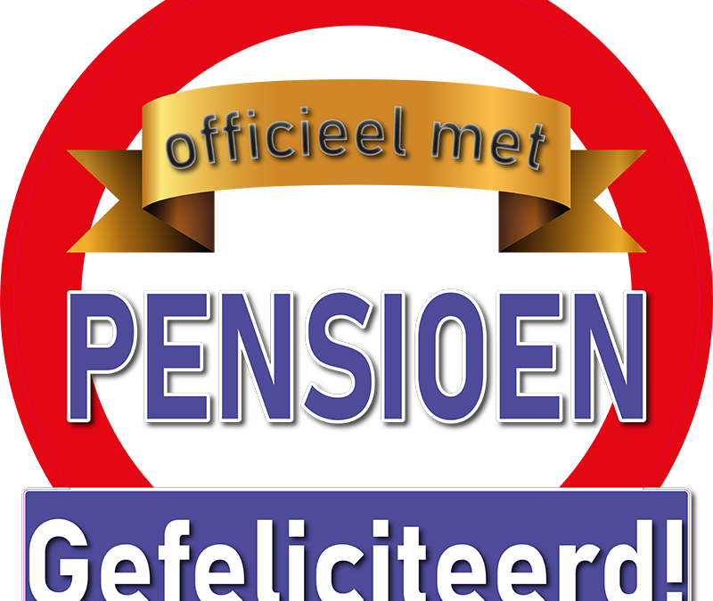 Feestbord officieel met pensioen